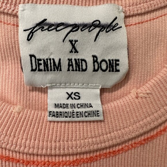 NWOT Free People Denim and Bone Butterfly Tulip Tank in Rose - Size XS - Picture 9 of 11